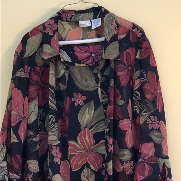 White Stag 2 Piece Cardigan and Blouse 22W/24W - Picture 3 of 8